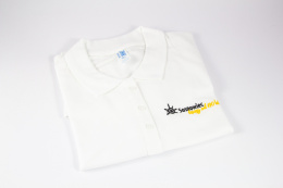 Koszulka polo damska z logo 120-lecie (biała)